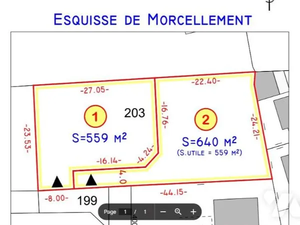 Terrain 559 m²