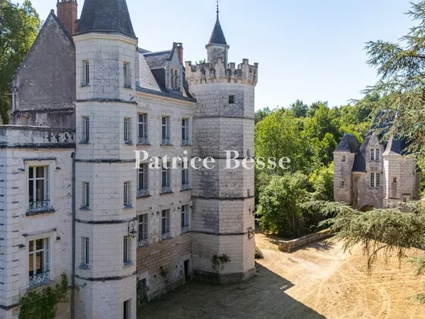 Proche des châteaux de Loire, au sein d'un parc de plus de 2 ha, un château du 19e s. à rénover pour