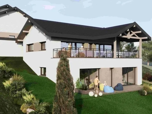 2 AV 260129 Projet de construction d'une maison 136.34 m² avec terrain à SAINT-MARTIN-BELLEVUE (74)