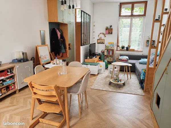 LILLE PELLEVOISIN - Maison 1930 env. 70 m² - 2 chambres + bureau - Jardin sud