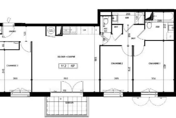 Bel appartement T4 avec BALCON à Crépy-en-Valois