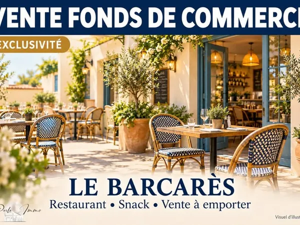 EXCLUSIVITÉ LE BARCARÈS FONDS DE COMMERCE RESTAURATION,