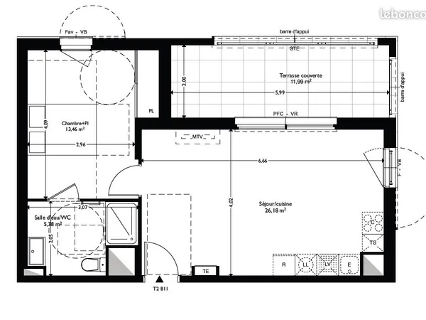 A louer t2 residence eveil coudoux
