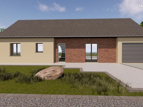 Terrain 500 m² + Maison 🔴 168 000 ⚪️ 109m²