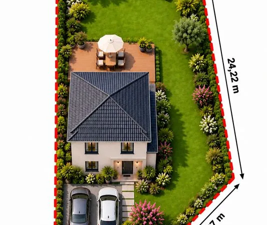 Terrain constructible 425 m² - Proche centre - Hors lotissement