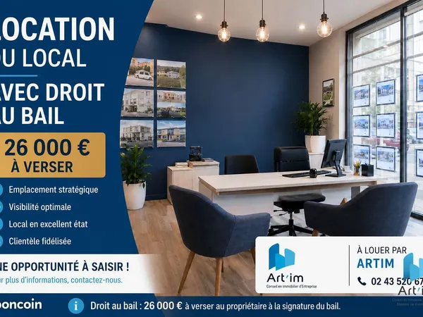 Chasse, local commercial 97 m² Le Mans