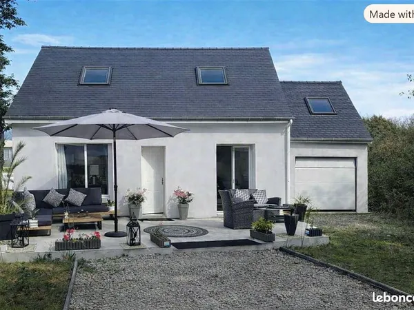 MAISON RÉCENTE: SAINT-GILDAS-DE-RHUYS (56) 🌿 📍 Golfe du Morbihan, entre bourg et forêt🛏️ 5 pièces, 4
