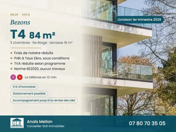 Appartement 4 pièces 84 m²