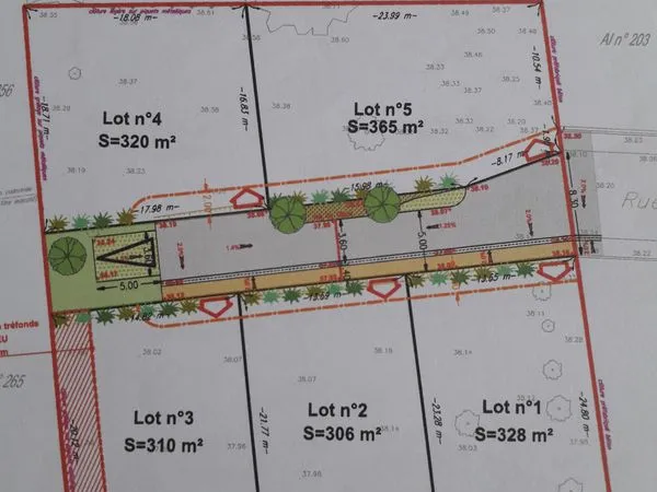 Terrain constructible viabilise