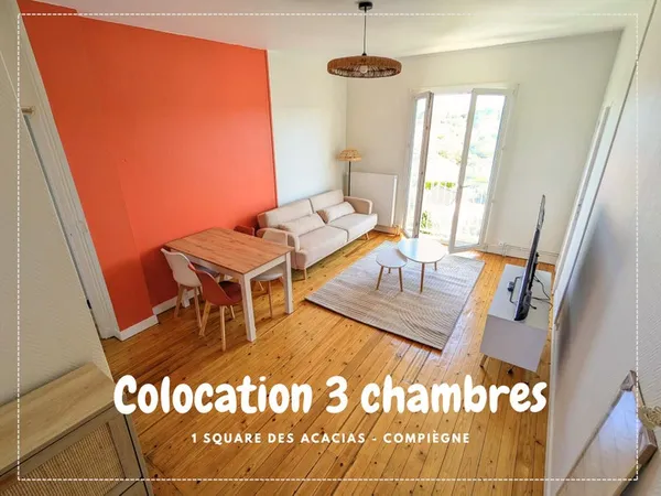 Colocation meublée rénovée 64m² - Compiègne