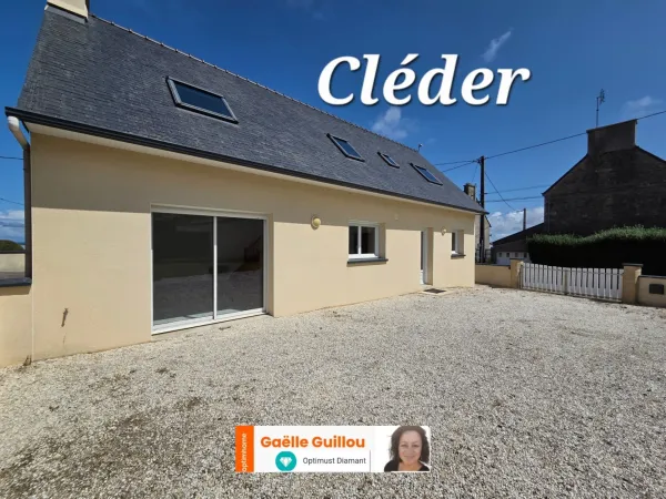CLEDER : Maison traditionnelle de 108m² - vie de plain pied - Garage et jardin clos.