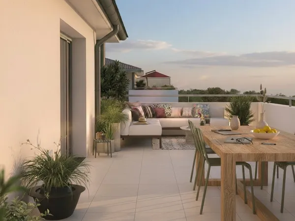 DERNIER ETAGE : MAGNIFIQUE T3 66m² + SUPERBE TERRASSE DE 34m² VUE DEGAGEE