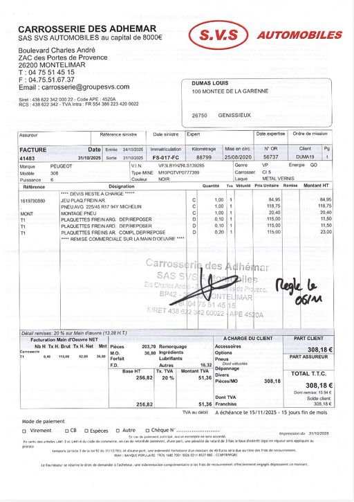Peugeot 308 1.5 BlueHDi 130 EAT8 - GT Line – 2020 – 104615 km – Diesel – Boîte Automatique — photo 5