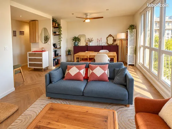 T3 72 m² entièrement rénové - Gratte-Ciel - 2 chambres - 5e étage