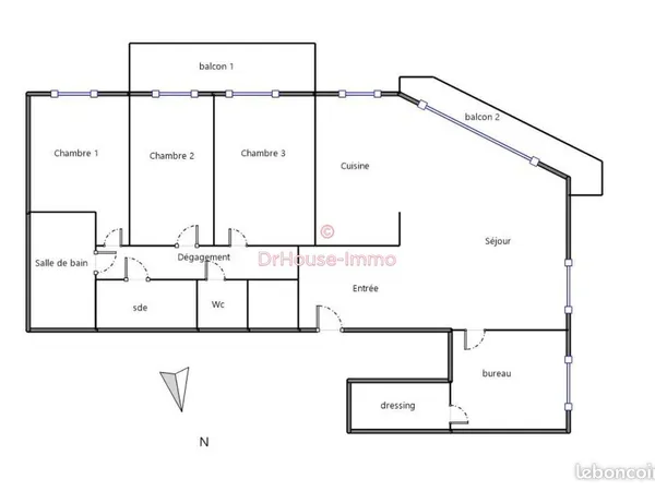 Appartement 5 pièces 109 m²