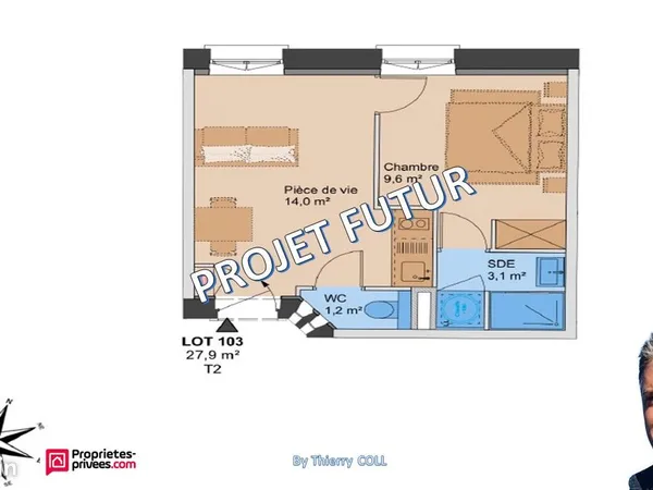 Appartement 1 pièce 27 m²