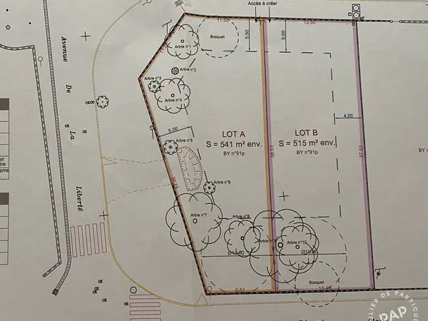 Terrain 541 m²