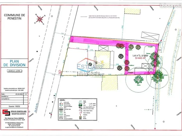 Terrain 443 m² Penestin