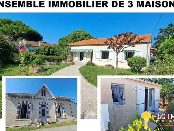 Coeur de ville, ensemble immobilier de 3 maisons sur 1285m2