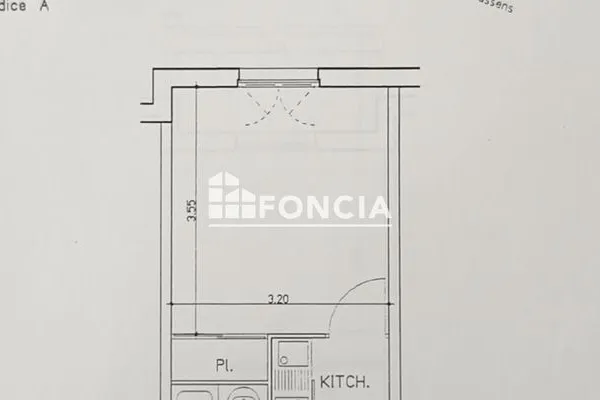 Appartement 1 pièce 19 m²