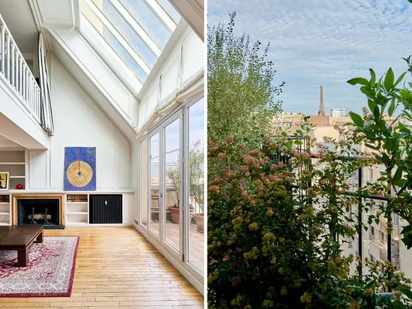 Esprit atelier en dernier étage avec terrasses et vue Tour Eiffel au coeur du Village d'Auteuil