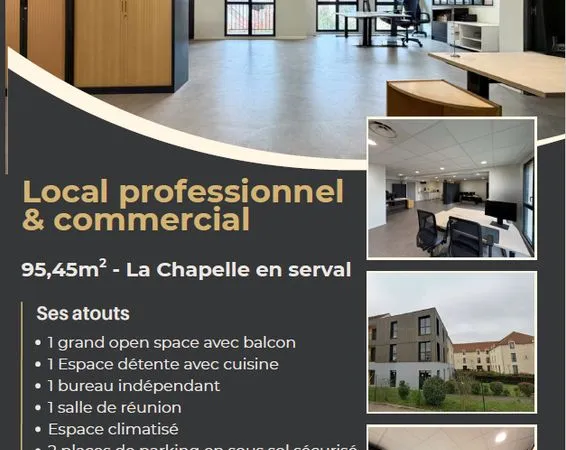 Local commercial ZA proche Senlis / Chantilly 95m²