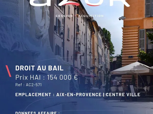VENTE Droit au bail 70m2 - Restauration possible