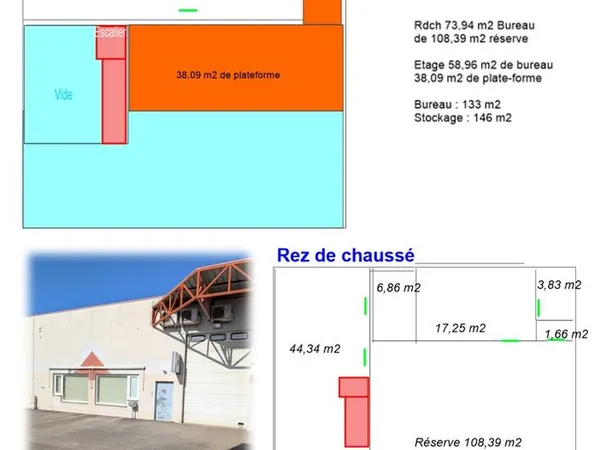 LOCAL MIXTE INDÉPENDANT 279 m² | Bureaux & Dépôt | Zone Industrielle Colmar | Parkings