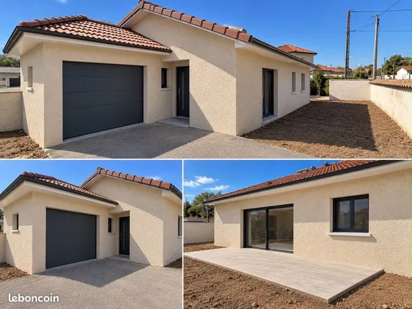 Maison neuve de Plain pied - 3 chambres - St Romain de Jalionas
