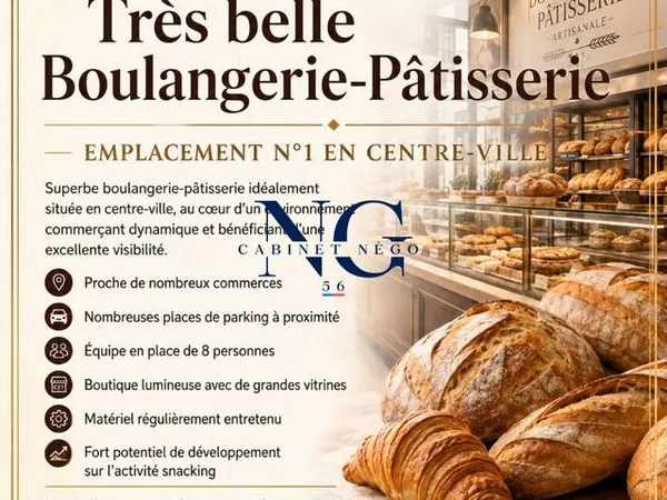Boulangerie, fonds de commerce 230 m² LORIENT