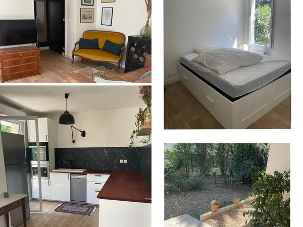 Appartement T2 meublé avec jardin et terrasse