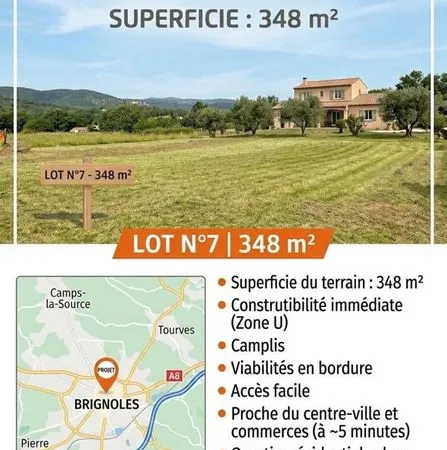 Terrain 350 m² BRIGNOLES