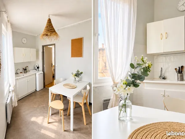 A louer à l'année - appartement meublé : studio + 1 pièce mansardée séparée TOTAL 30 m²- NARBONNE CE