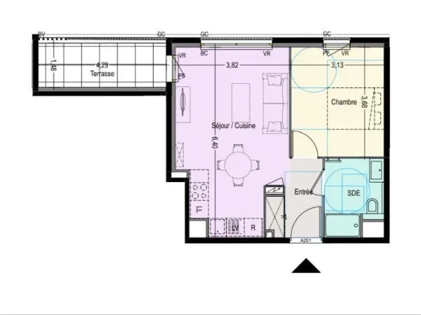 Appartement 2 pièces 42 m²