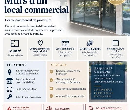 Local commercial 65 m² GARGES LES GONESSE