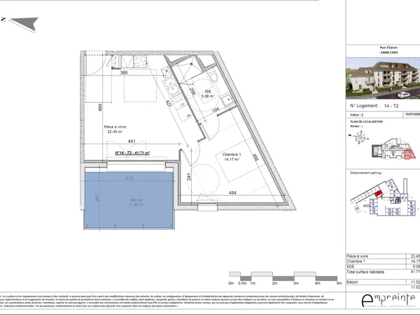 Appartement 2 pièces 41 m²