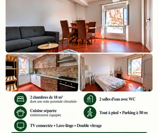 Appartement t3 meublé équipé climatisé
