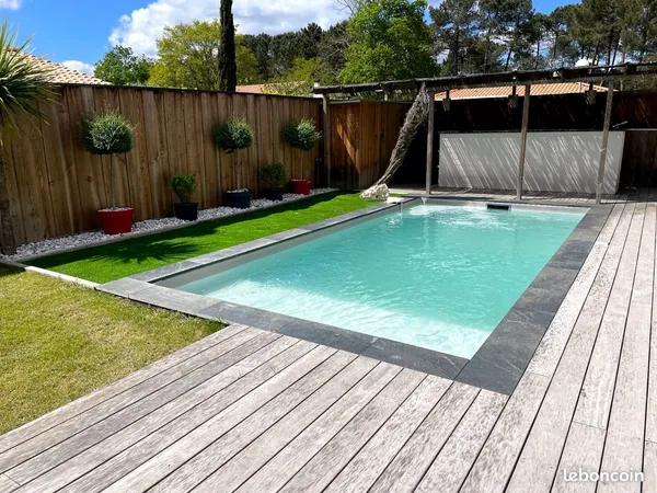 Maison 113 m², 4 chambres, piscine +jardin+garage MARTIGNAS SUR JALLE