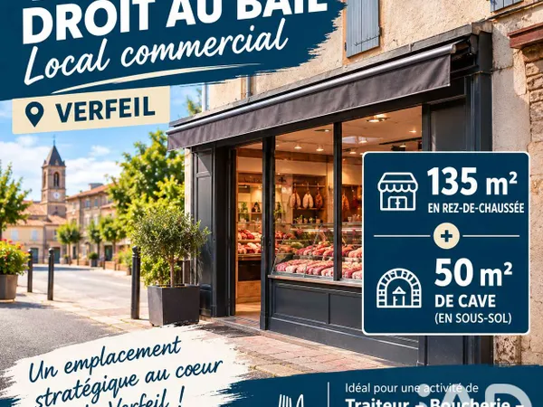Commerce 1 pièce 135 m²
