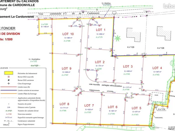 Terrain 602 m² Cardonville