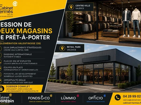 Fonds de commerce prêt-à-porter, mode 552 m²