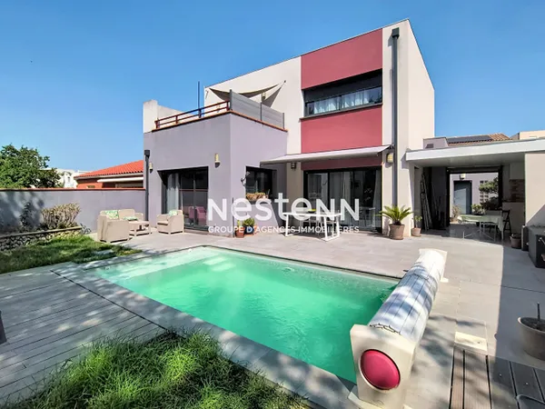 À vendre : Splendide villa contemporaine DPE Classe A avec vue Albères et piscine à Villelongue-dels