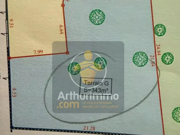 Terrain 343 m²