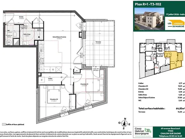 Appartement T3-102 - 1er étage