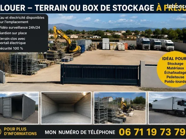 À louer parcelle de terrain pour du stockage de matériel ou voiture