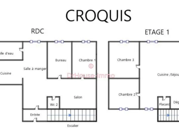 Immeuble avec 3 appartements