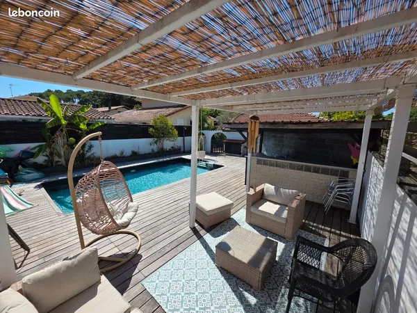 Maison de charme 143 m² rénovée avec piscine chauffée - Calme en impasse à Tarnos, proche plage et c