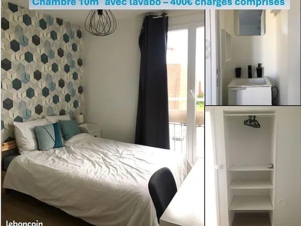 🌟Chambre citadelle avec lavabo - 400 avec charges🌟