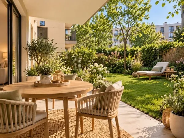 ASNIÈRES - T2 avec terrasse et jardin - Métro à 650 m, parc au pied de la résidence