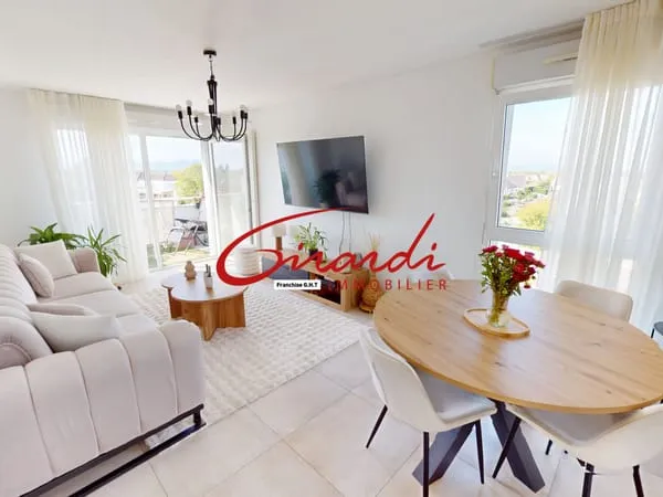 KINGERSHSEIM, DERNIER ETAGE , APPARTEMENT T3 DE 71,60M2 AV